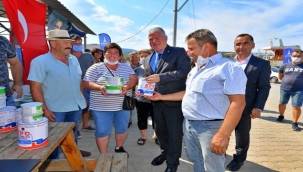 Balıkçılara boya ve macun desteği