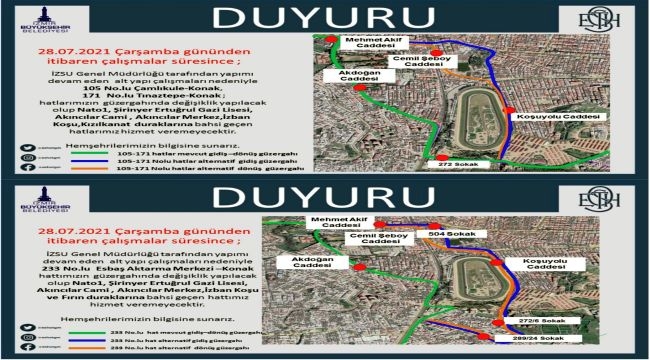 Buca'da geçici trafik düzenlemesi