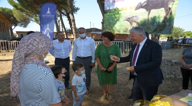 İzmir Büyükşehir Belediyesi'nden Bergamalı üreticilere manda desteği