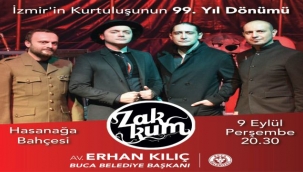 Ünlü müzik grubu Zakkum 9 Eylül'de Buca'da 