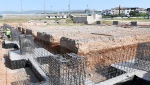 Naldöken Pazar Yeri'nde ilk beton