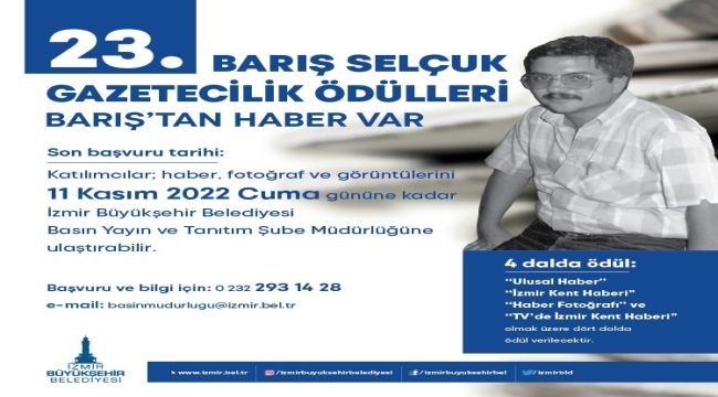 "Barış Selçuk Ödülleri" başvuruları başladı