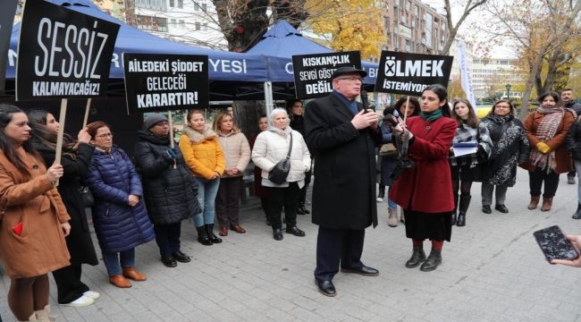 Odunpazarı kadınları, kadına şiddete "dur" dedi