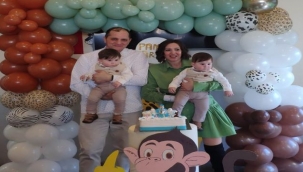 Pamir ve Aren ikizlere "1 yaş partisi"