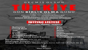 Konak'ın yardım tırı depremzedelere ulaşacak