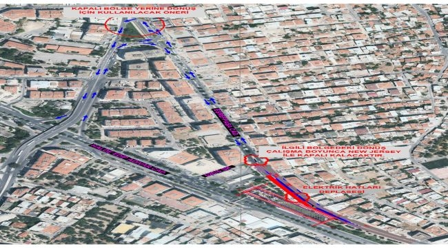 Buca metrosu için geçici trafik düzenlemesi