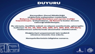 İzmir Büyükşehir Belediyesi'nden duyuru