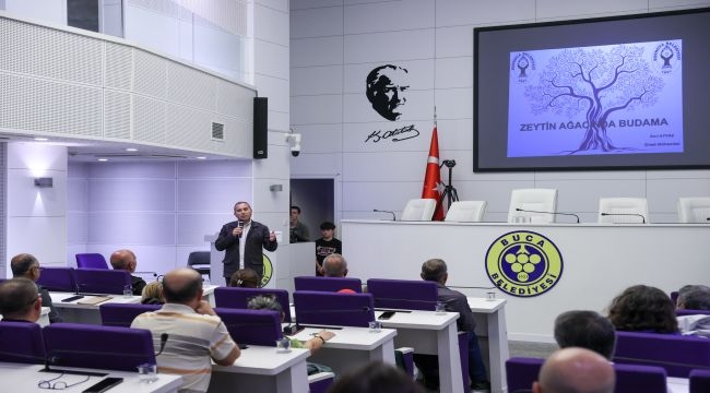 Buca Belediyesi'nden zeytin budama eğitimi
