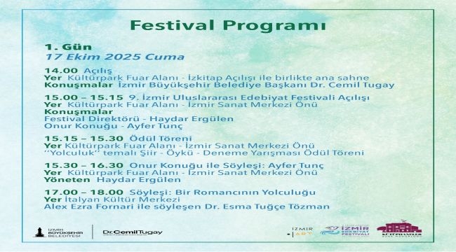 İzmir Uluslararası Edebiyat Festivali, edebiyat dünyasını buluşturacak