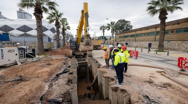 Alsancak'ta dev altyapı çalışması