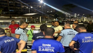 Karantina Parkı'nda izinsiz seyyar satışa ortak denetim